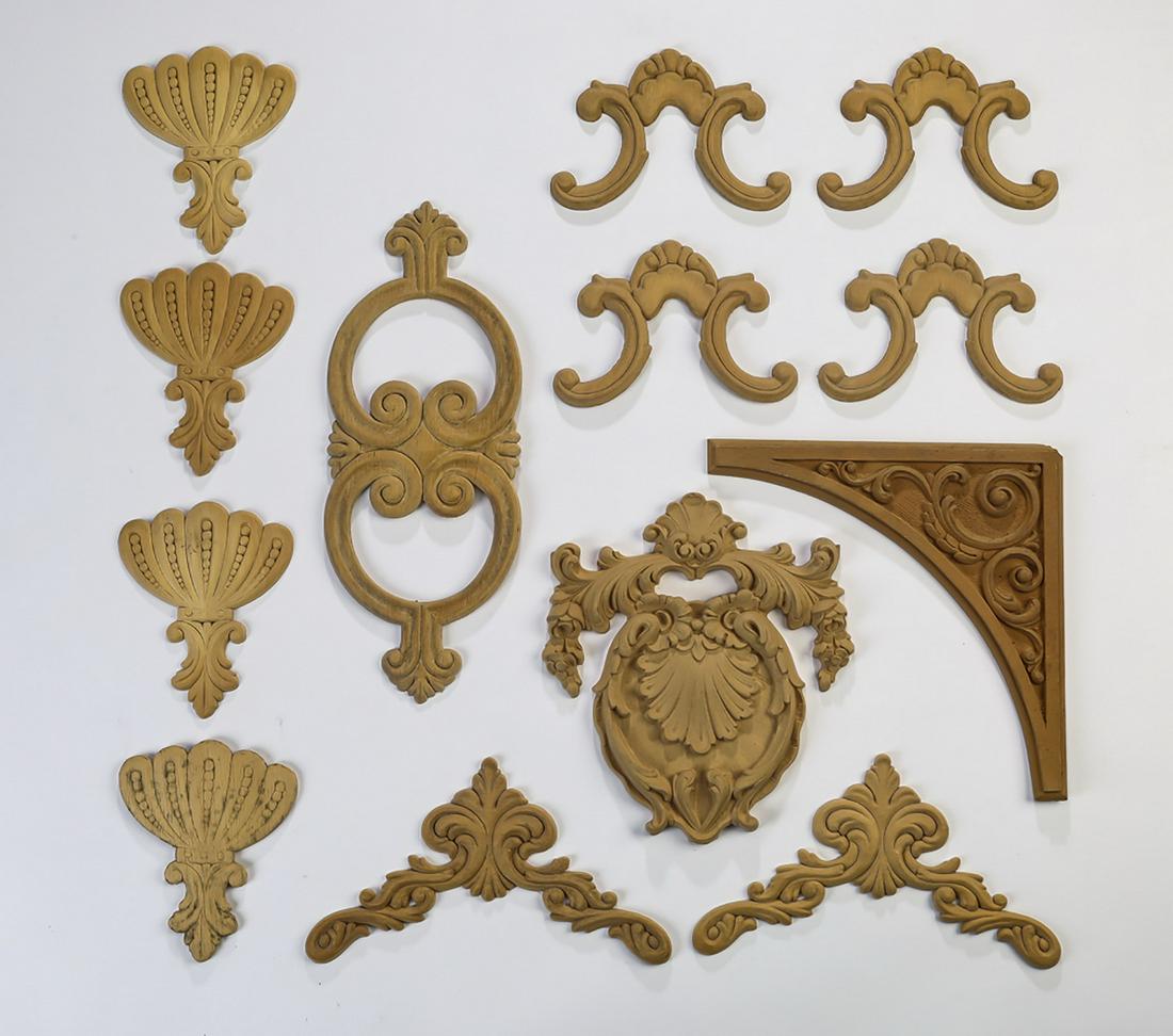 (13) Continental unfinished decorative appliques (1 of 3)