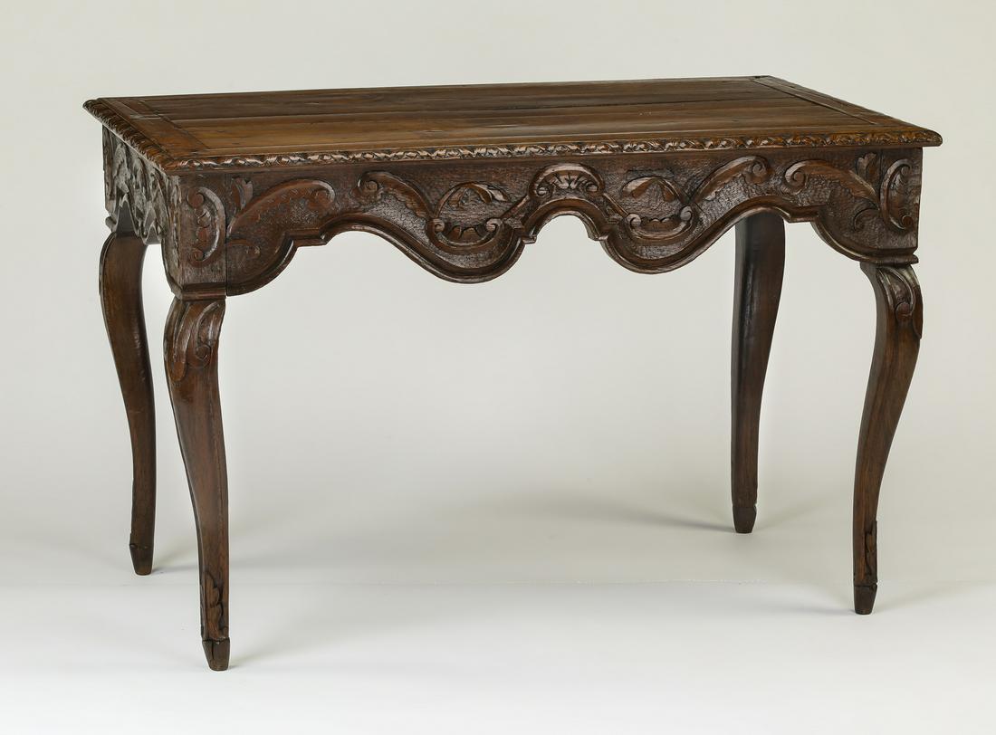 19th c. French Provincial style oak table (1 of 3)