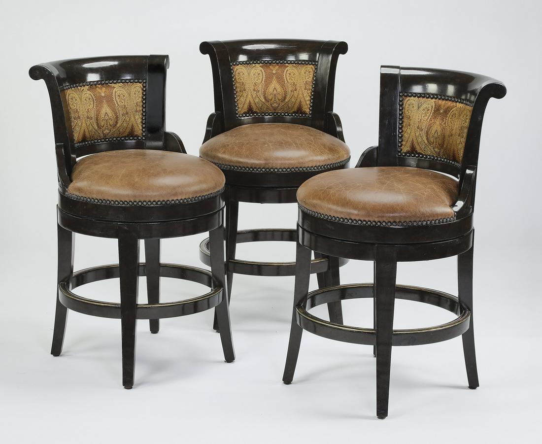 (3) Marge Carson swiveling counter stools (1 of 2)