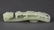 Chinese celadon jade dragon belt hook, 4.25"l - 2