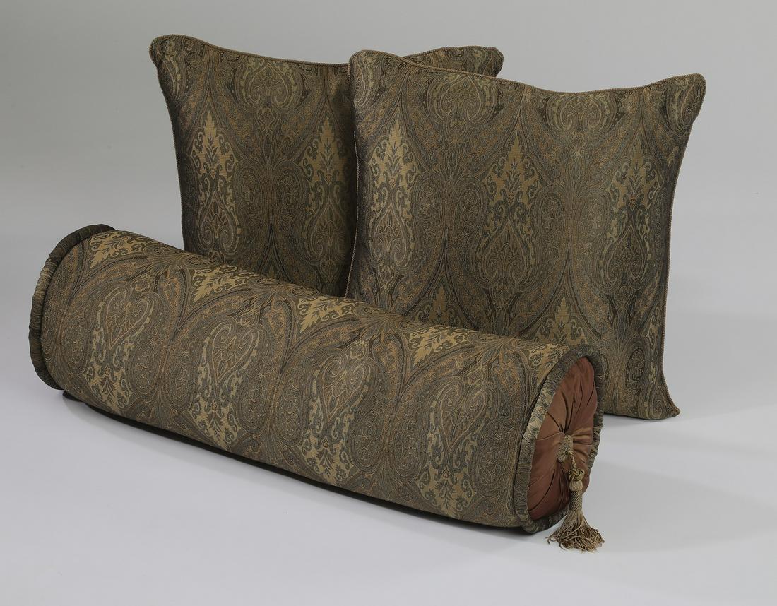 (3) Custom down filled accent pillows in paisley (1 of 1)