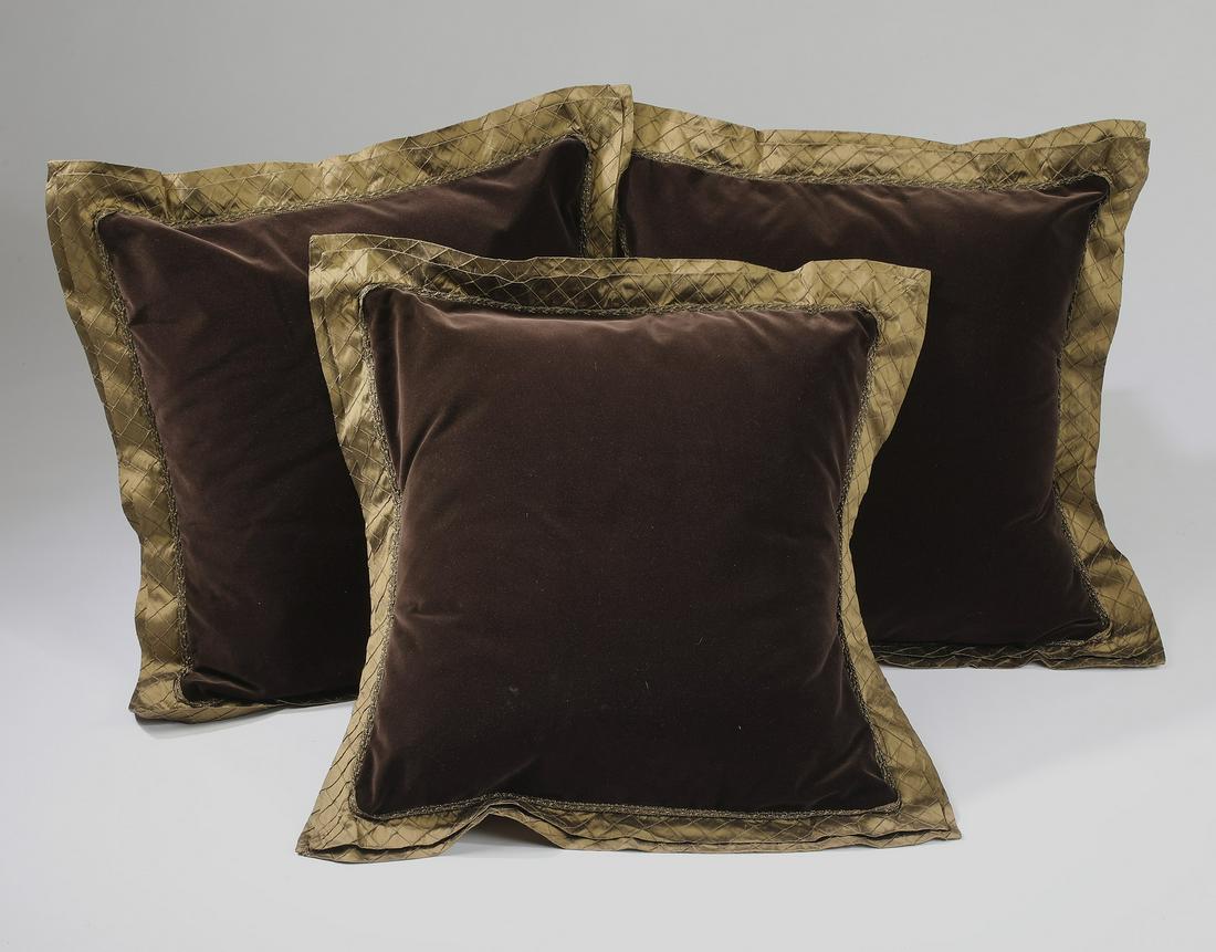 (3) European square velvet pillow shams and pillows (1 of 1)