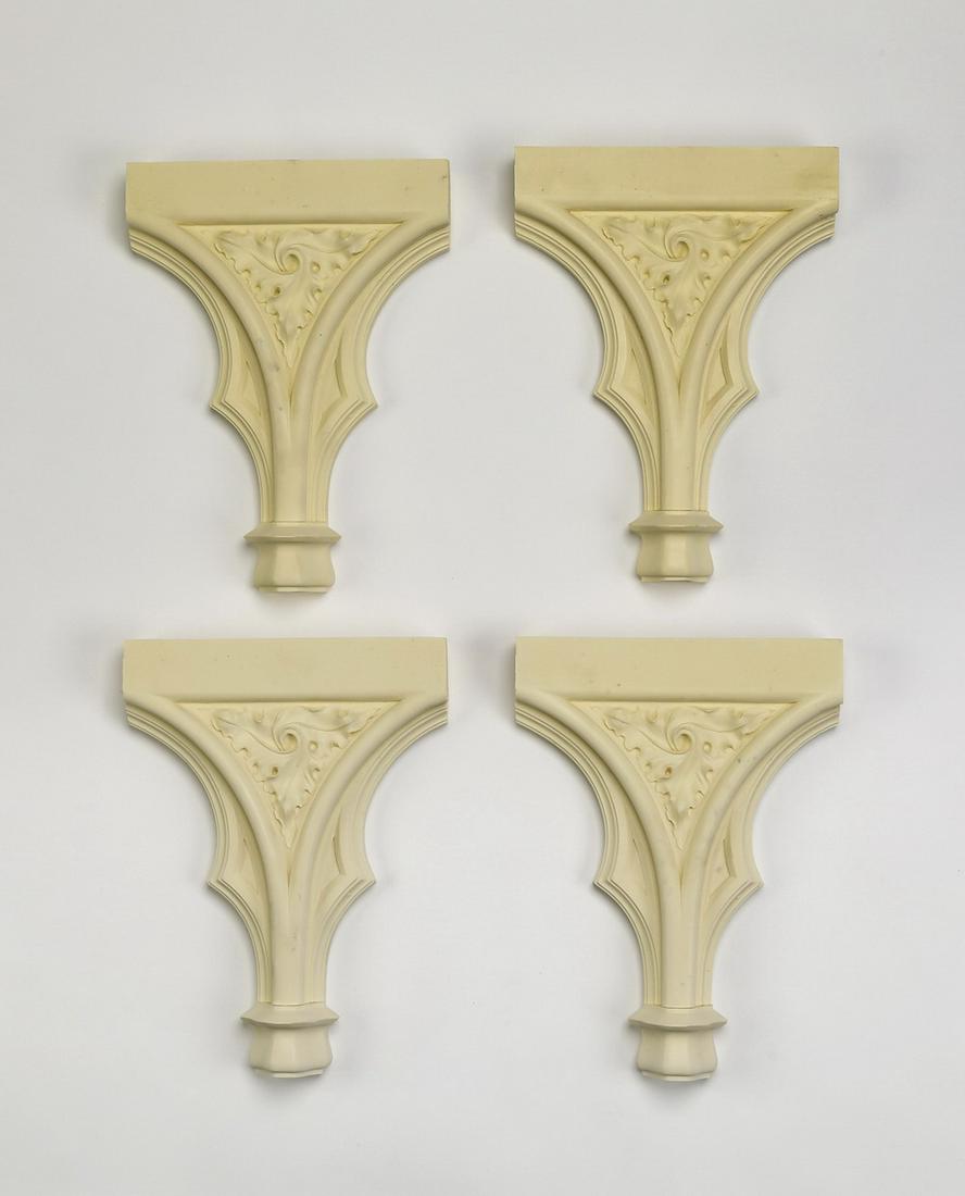 (4) Gothic Revival style architectural elements, 12"h (1 of 2)