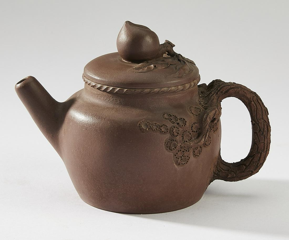 Chinese yixing peach and parasol tree teapot (1 of 6)