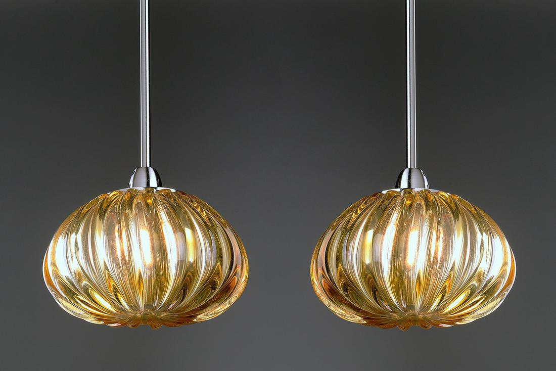 (2) Murano glass 'Diamante' pendants by Vistosi (1 of 5)