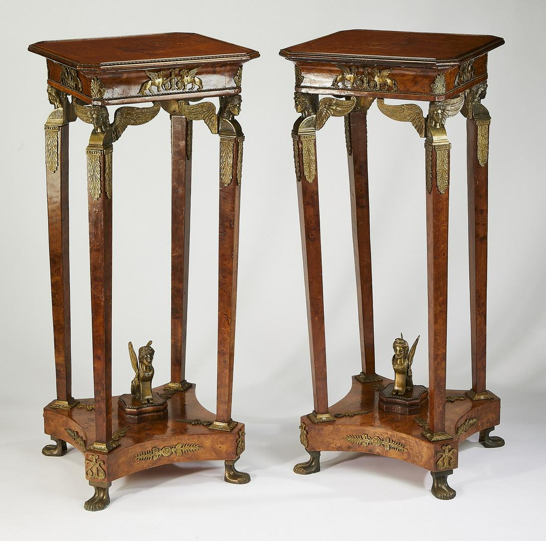 (2) Egyptian themed bronze mounted pedestals (1 of 1)