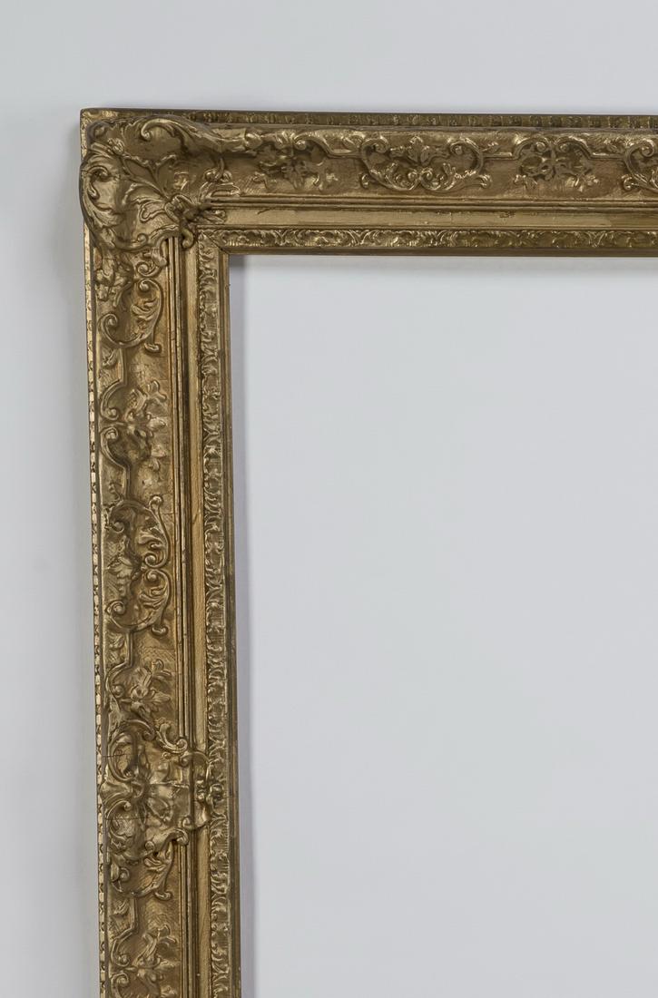 Gilt wood and gesso frame, 37" x 57" (1 of 2)