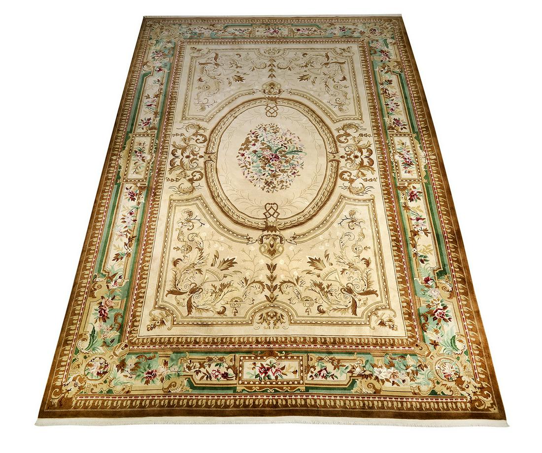Sino-Aubusson hand knotted wool pile carpet, 13 x 12 (1 of 4)