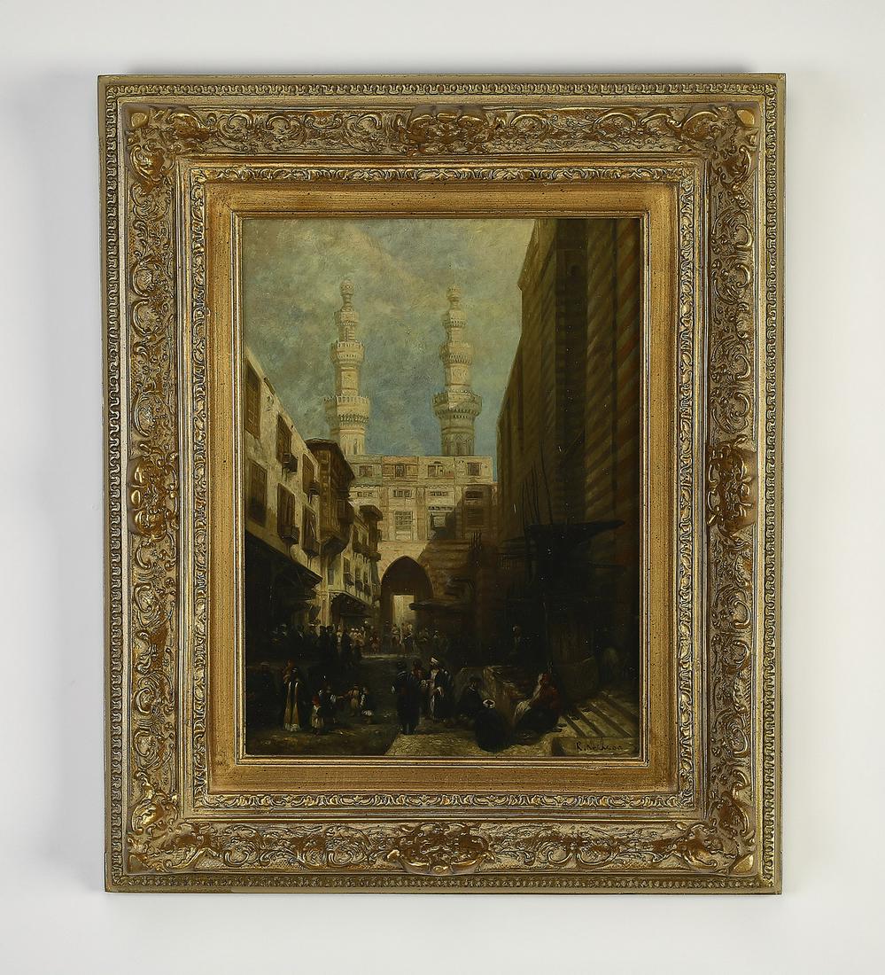 Raymond Neilson O/c Orientalist cityscape (1 of 4)