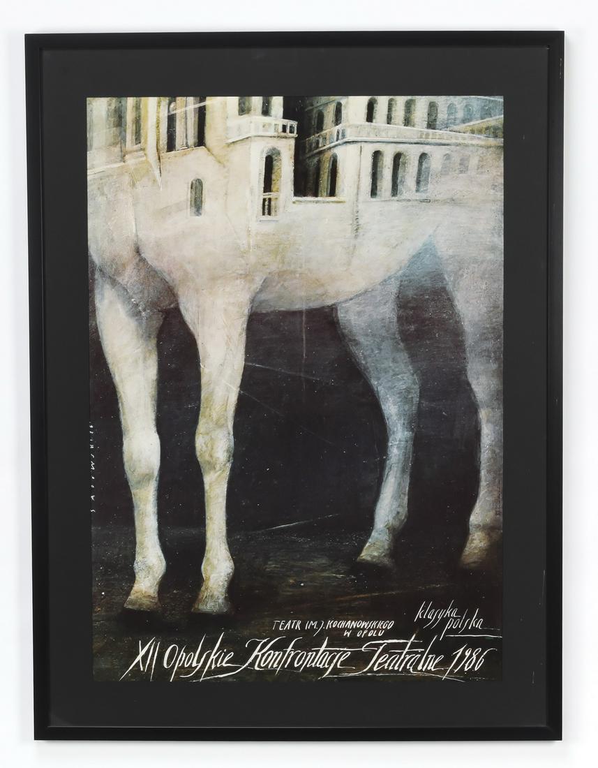 Framed poster from the 1986 Polish theater festival (1 of 1)