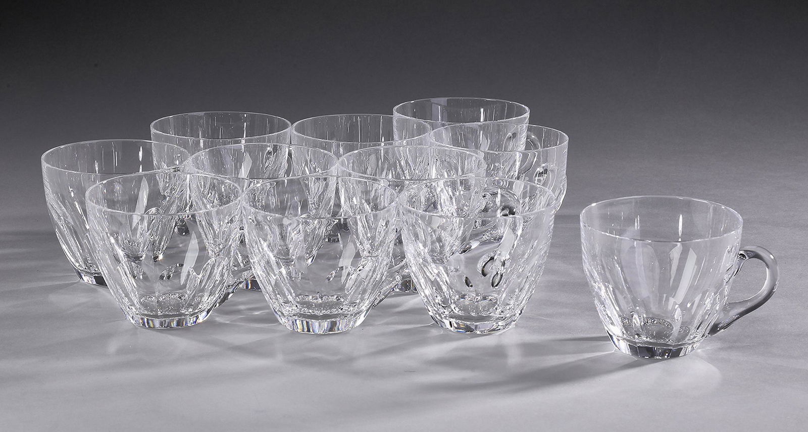 (12) Continental crystal punch cups, 3"h (1 of 2)