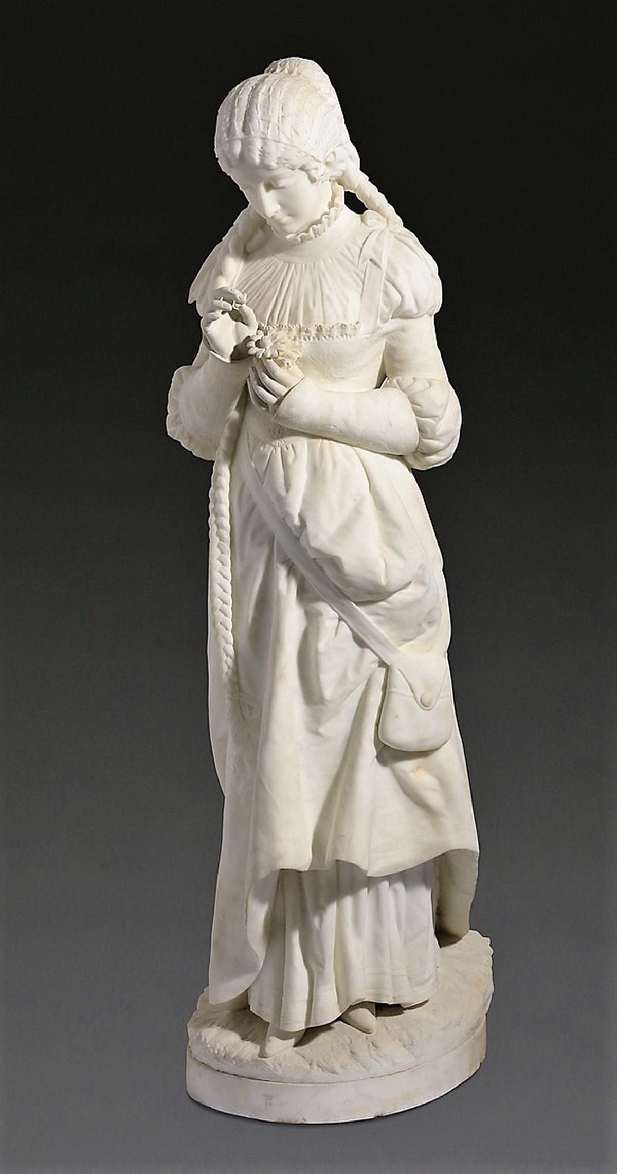 19th c. Continental marble sculpture of a maiden (1 of 7)