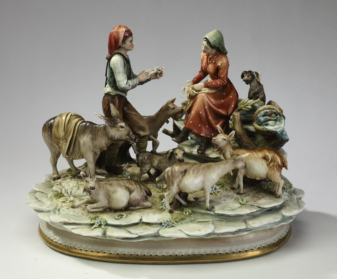 Antonio Borsato porcelain grouping, 'The Posey' (1 of 8)