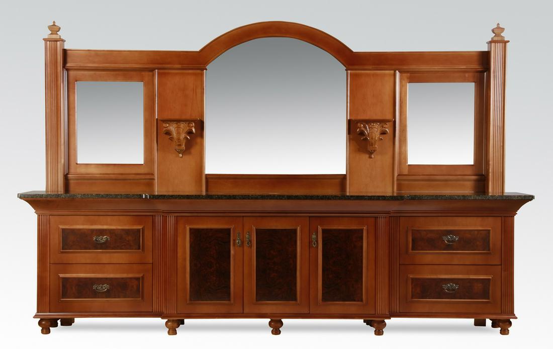 Custom crafted granite top back bar 12 ft long (1 of 3)