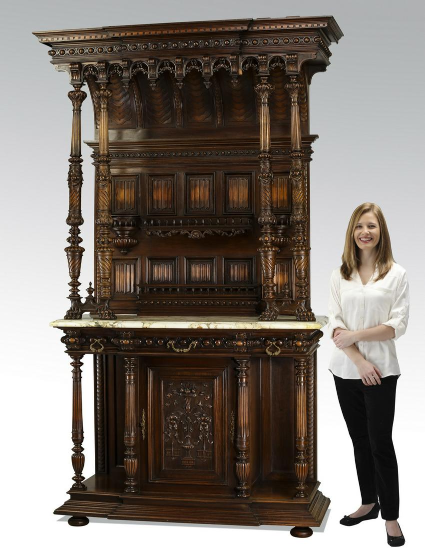 19th c. French marble top buffet (1 of 7)