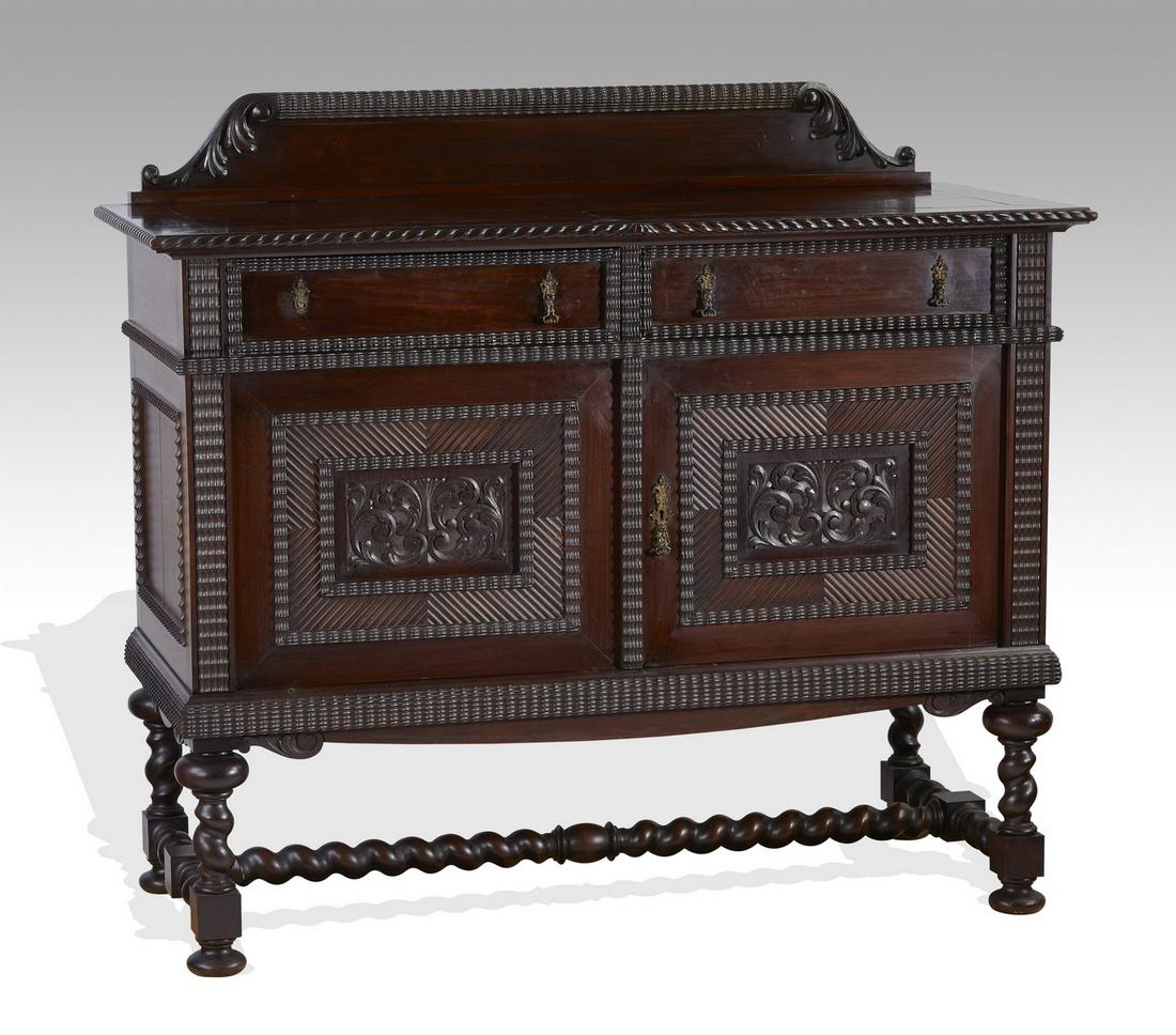 Early 20th c. Portuguese rosewood server (1 of 7)