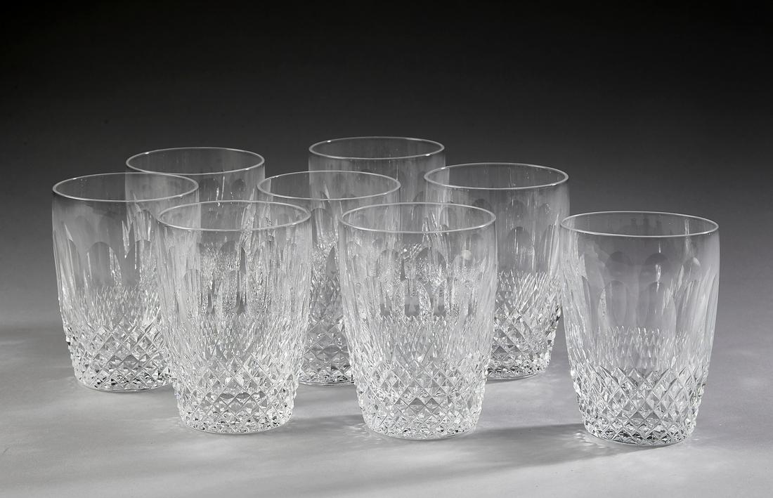 (8) Waterford clear crystal 'Colleen' tumblers (1 of 2)