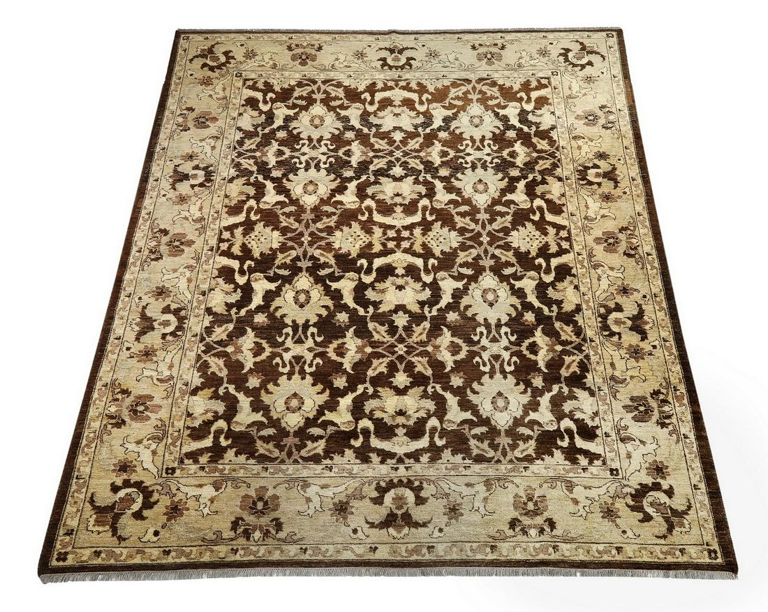 Hand knotted wool Indo-Oushak carpet, 12 x 9 (1 of 4)