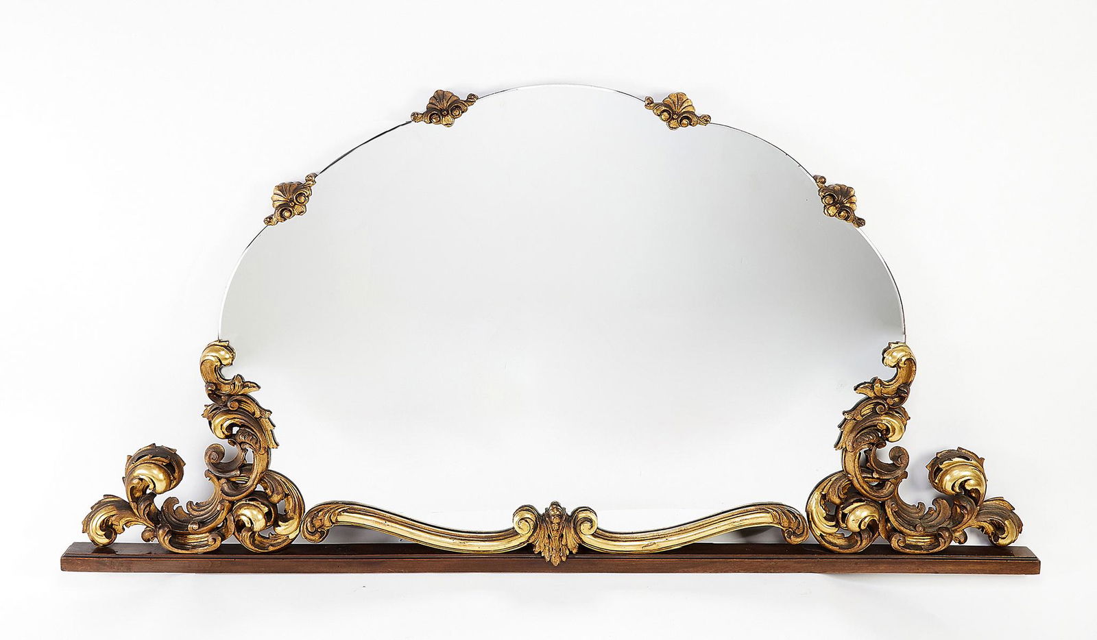 Rococo Revival style overmantel mirror, 76"w (1 of 3)