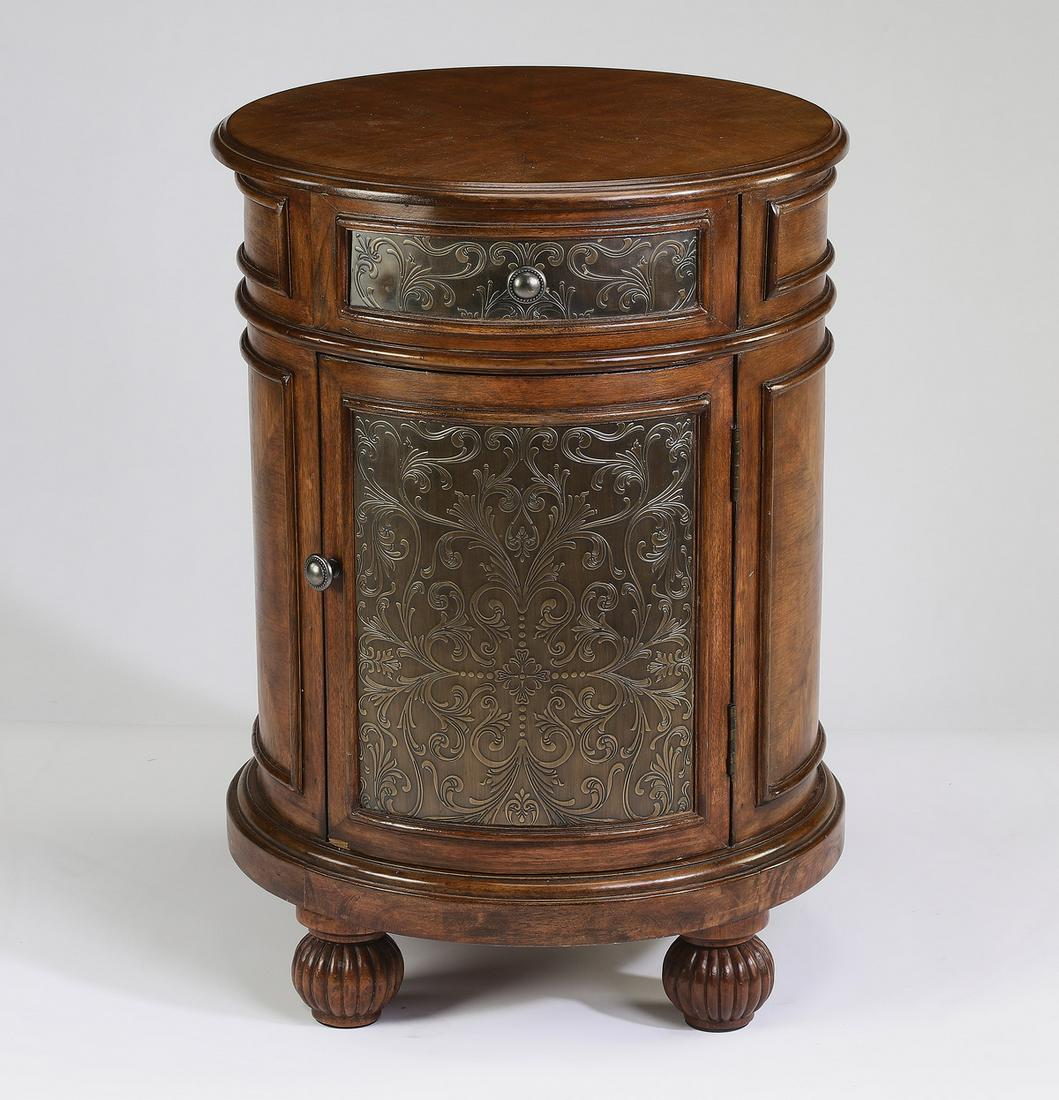 Contemporary mahogany side cabinet, (1 of 3)