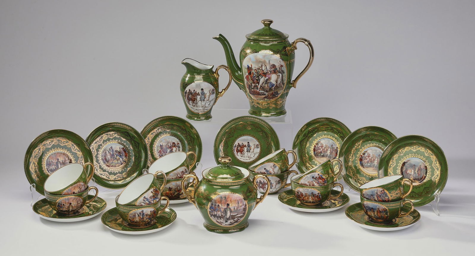 (27 pcs) Continental tea service 'Napoleon' (1 of 3)