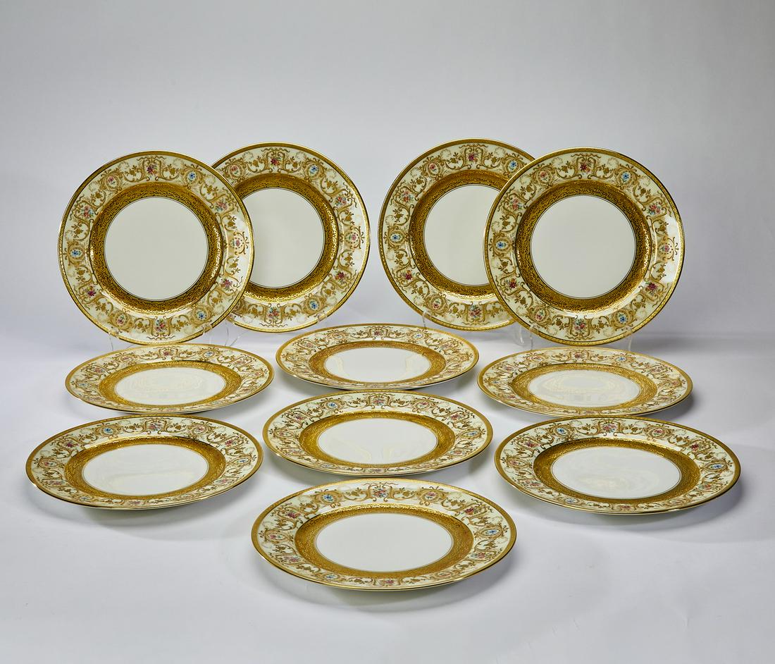 (11) Charles Ahrenfeldt Limoges plates, c. 1900 (1 of 4)