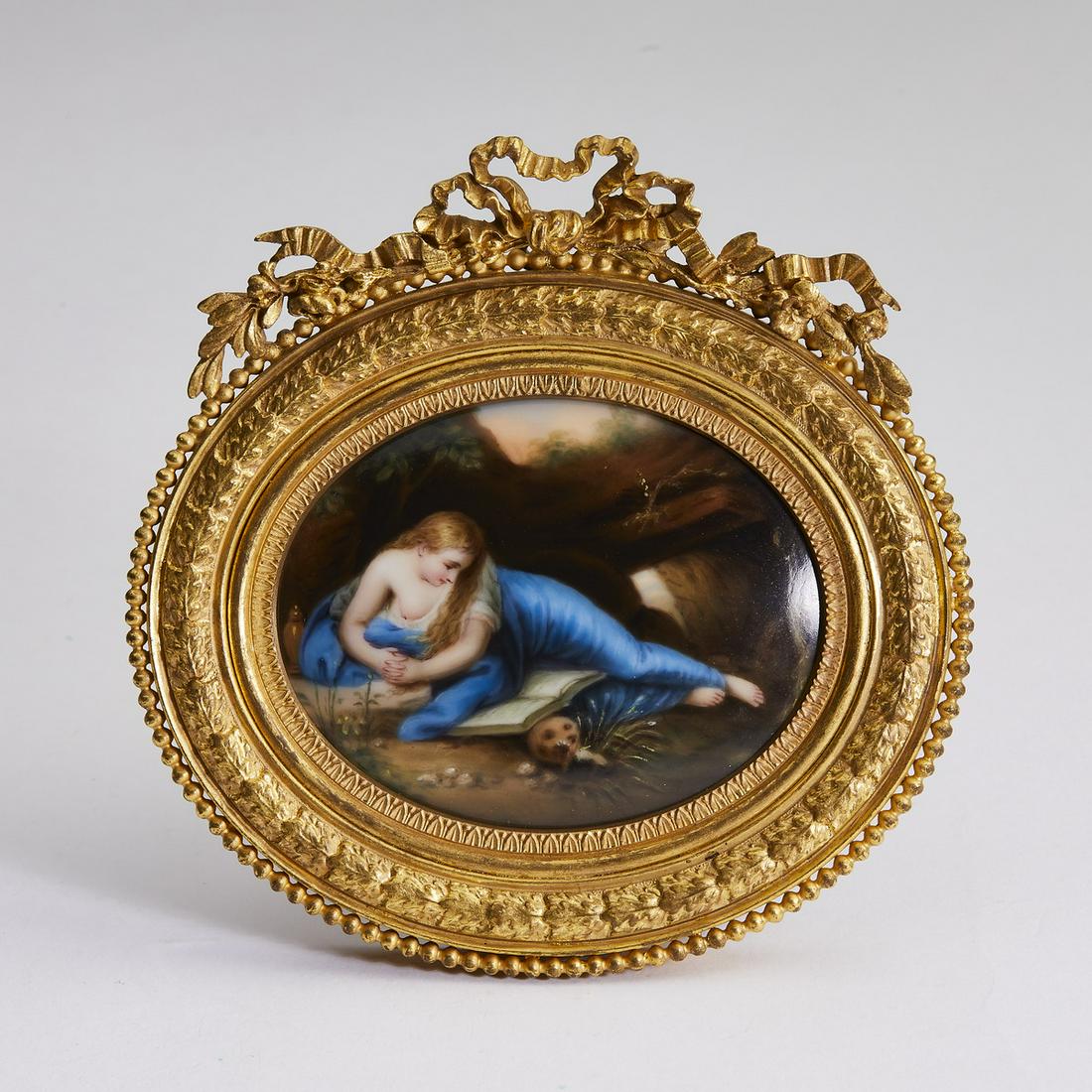 German miniature porcelain plaque Mary Magdalene (1 of 5)