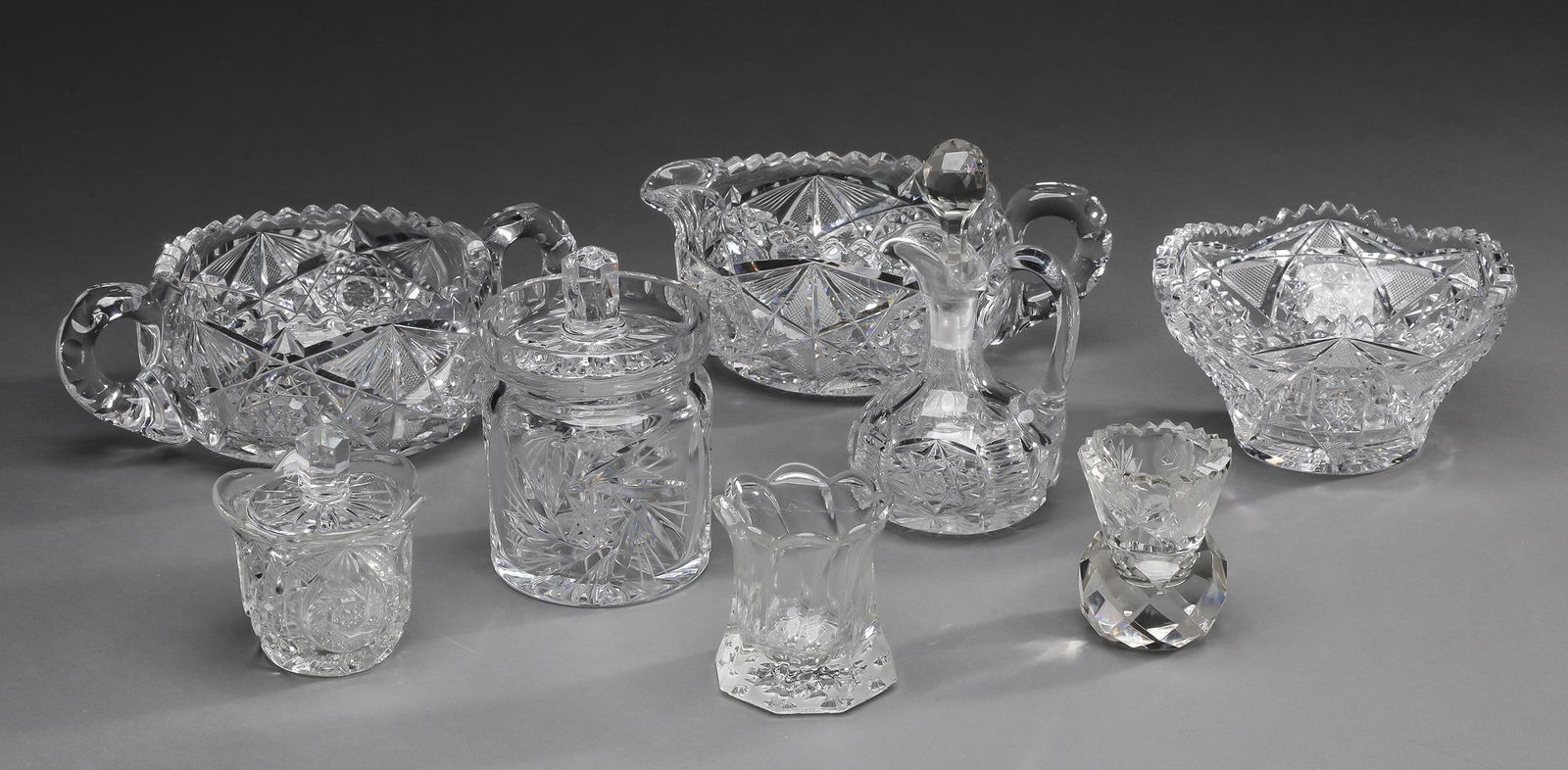 (8) American brilliant cut crystal serving pieces (1 of 1)