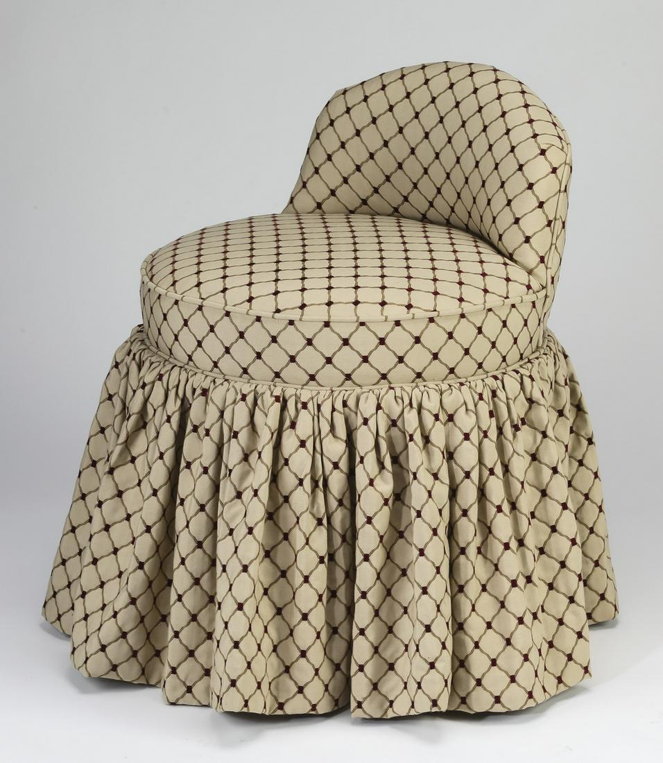 Custom upholstered vanity stool (1 of 2)