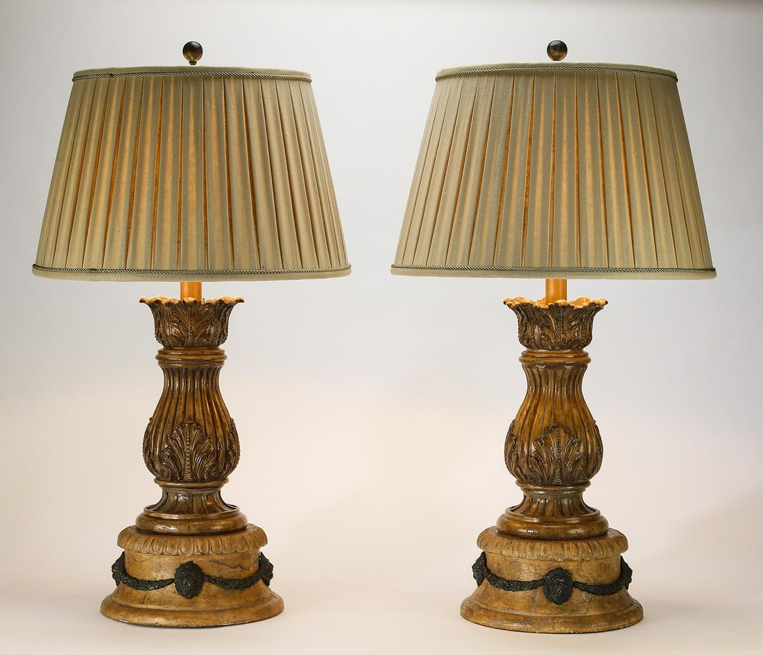 Pair of Maitland-Smith Neoclassical style table lamps (1 of 2)