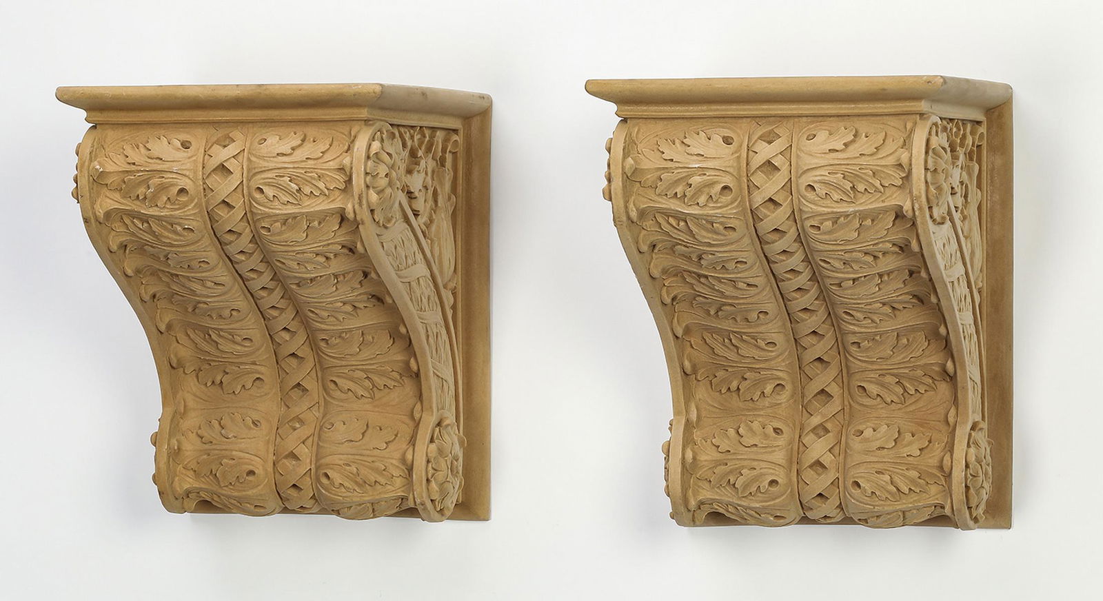 Pair of cast composite architectural brackets, 8"h (1 of 1)