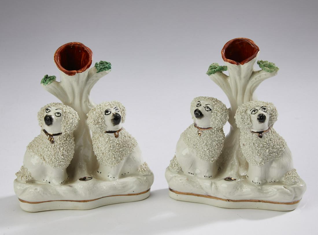 (2) Miniature Staffordshire pen holders (1 of 5)
