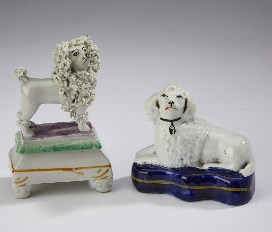 (2) English miniature Staffordshire dogs (1 of 4)