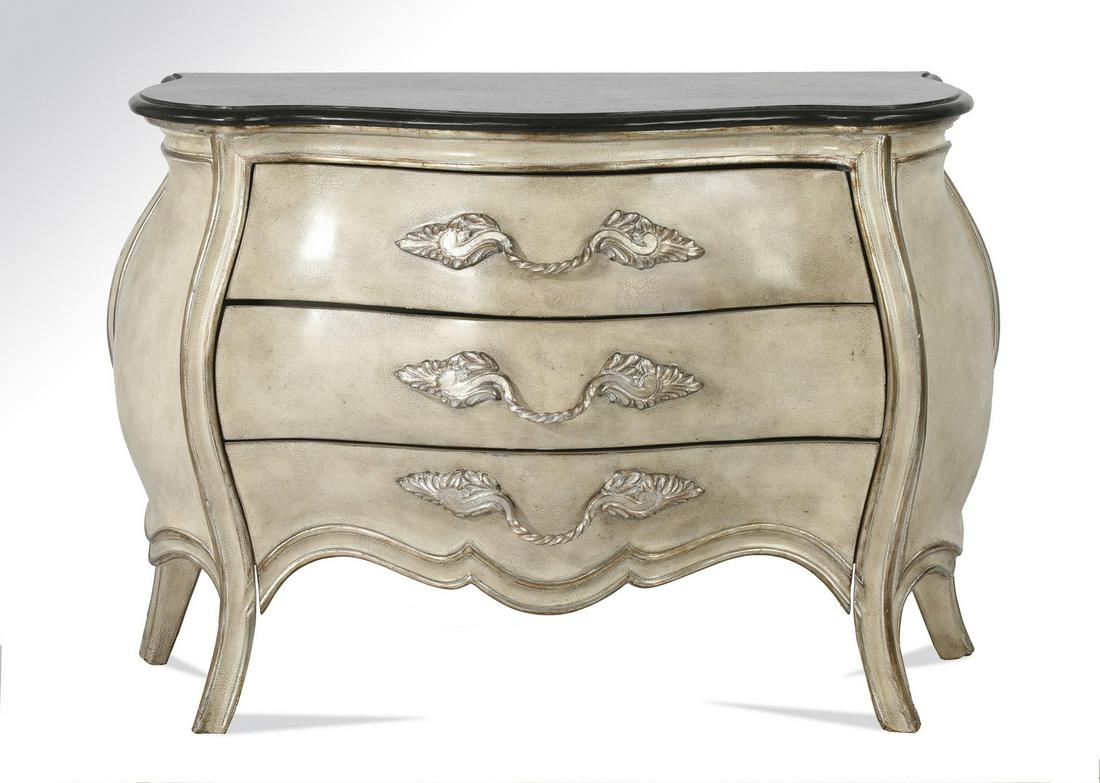 Rococo Revival style bombe' chest with marble top (1 of 3)