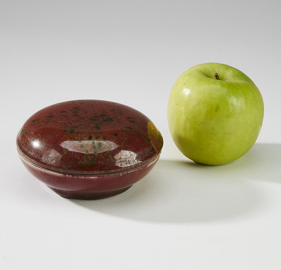 Chinese ink past box with peach bloom glaze (1 of 8)