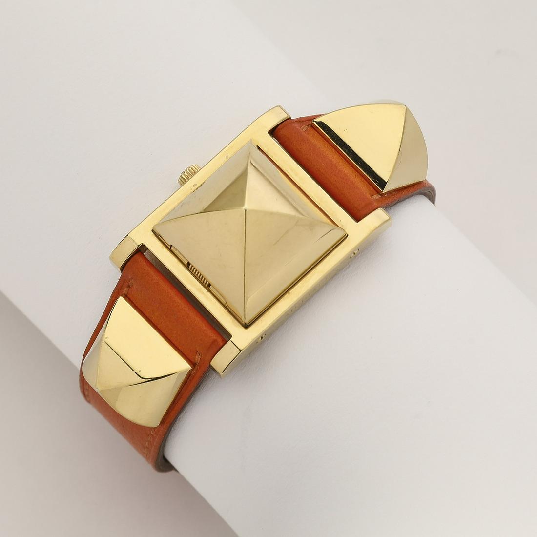 Authentic Hermes Orange Leather Medor ME1.201 watch (1 of 3)