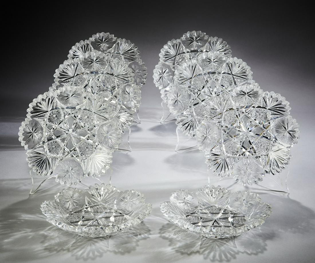 (8) American brilliant cut crystal plates, 6.75"dia. Jun 28, 2020