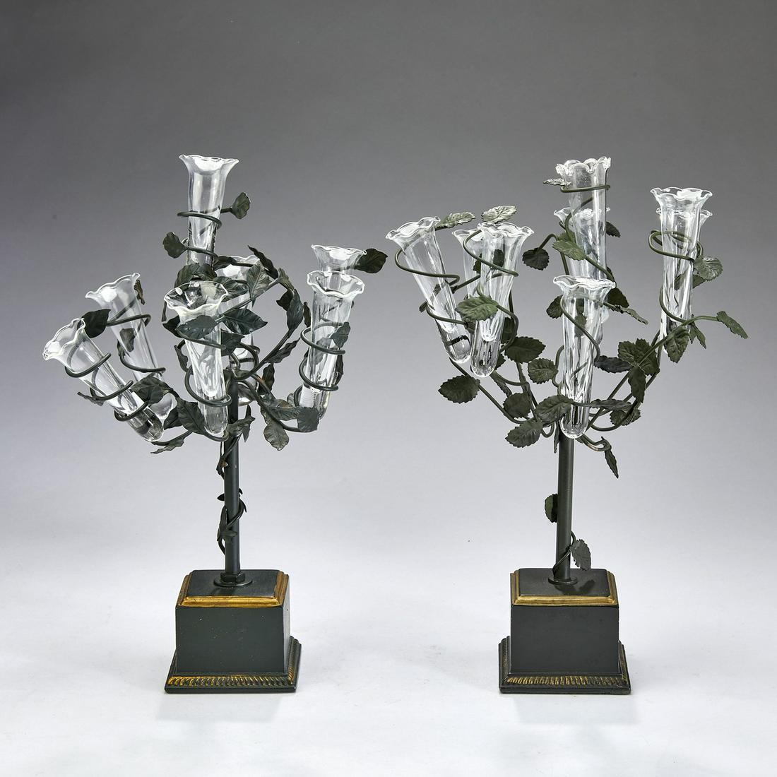 (2) French tole table top topiary epergnes (1 of 2)