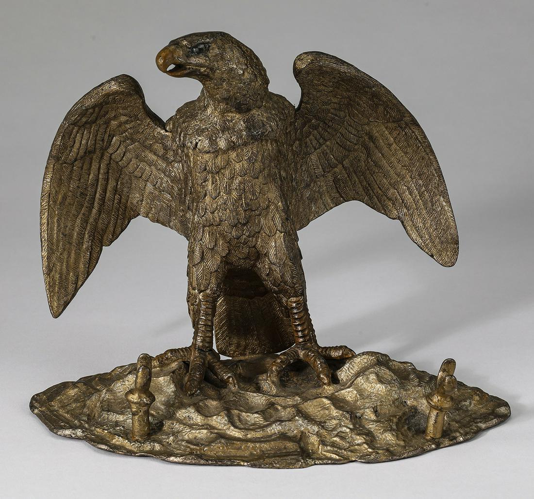 Bronze eagle figural inkwell and pen holder (1 of 3)