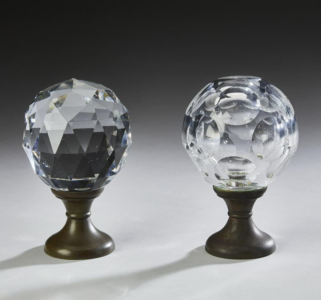 (2) French crystal newel post finials (1 of 1)