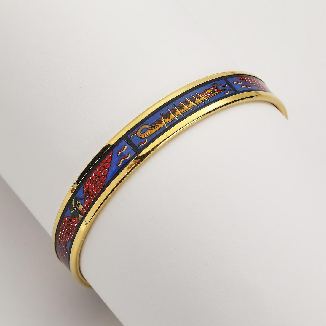 Authentic Hermes Angel PM Enamel Bangle, 2.5"dia (1 of 2)