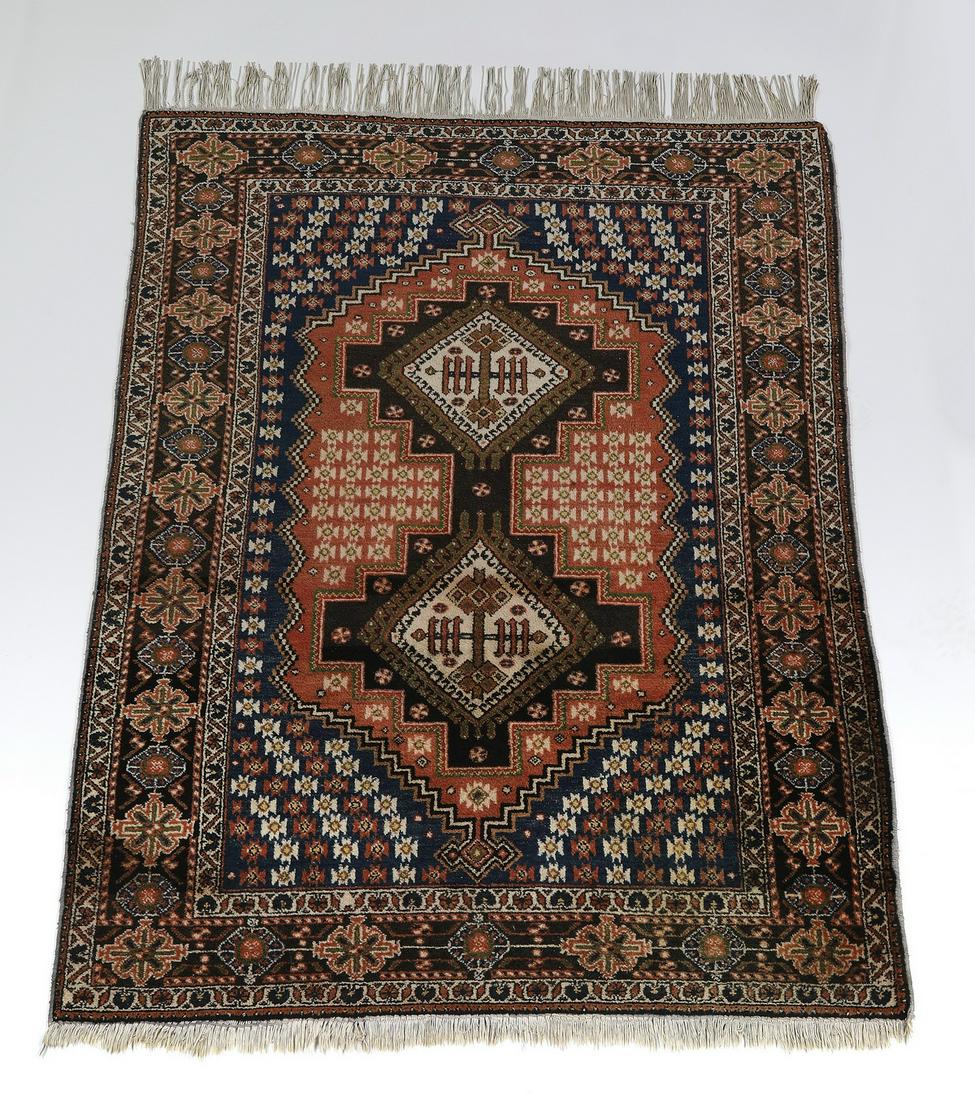 Hand knotted wool Caucasian Marasali rug, 5 x 4 (1 of 4)