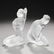 (2) Petite Lalique crystal goddess figures, marked - 2