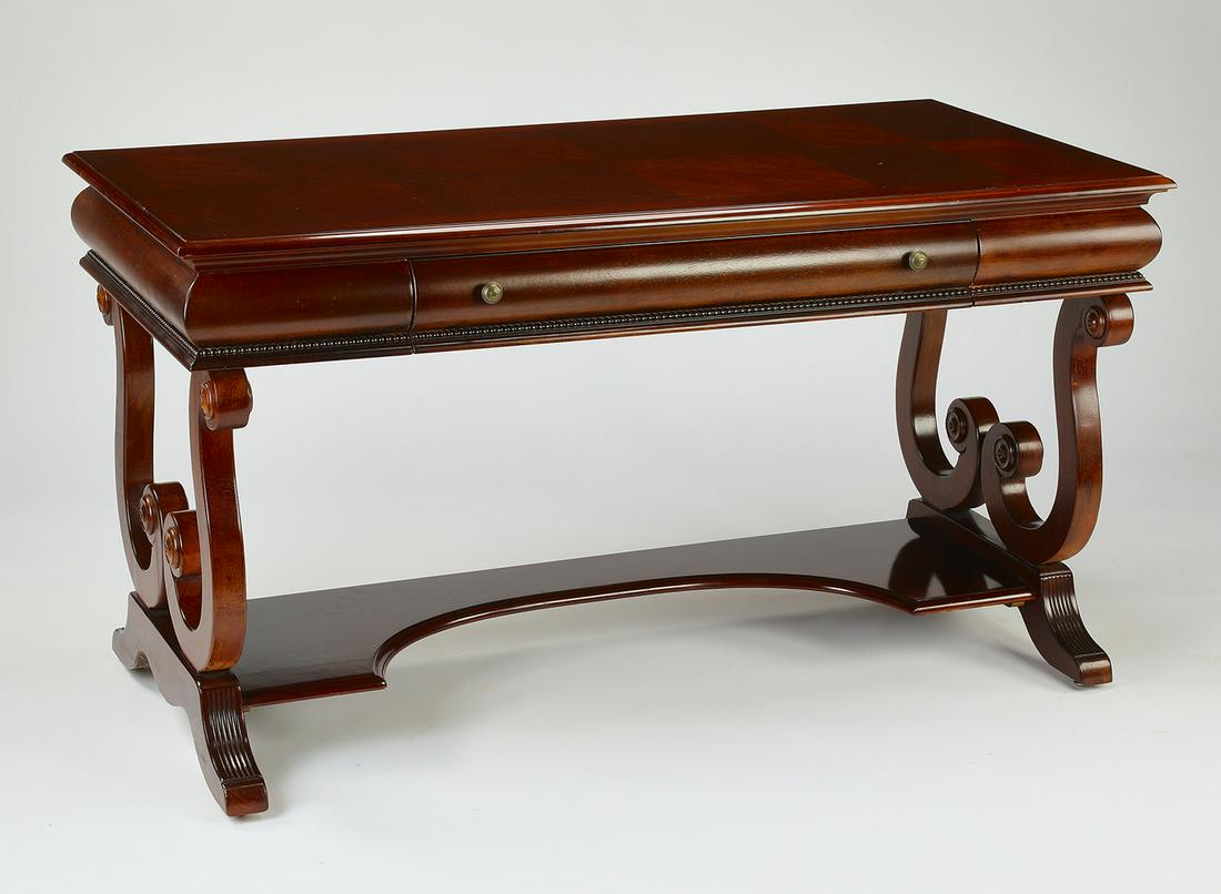 Empire style mahogany library table or desk (1 of 3)