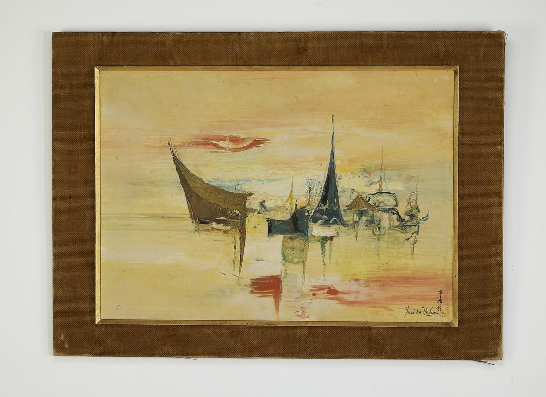 Signed Gerard D'Alton Henderson O/b abstract (1 of 4)