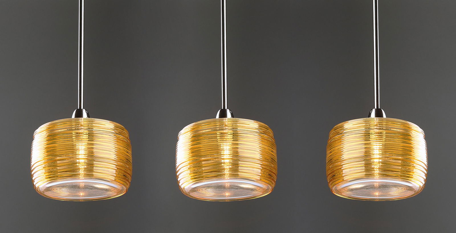 (3) Murano glass 'Damasco' pendants by Vistosi (1 of 4)