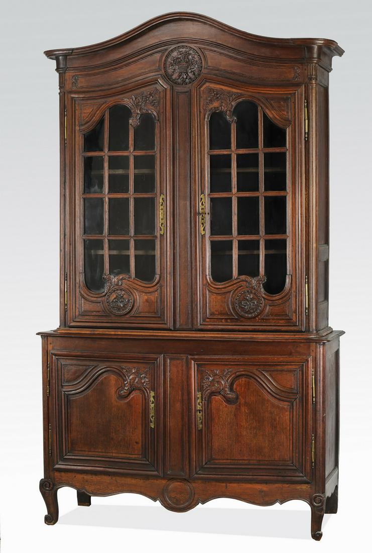 19th c  French hand carved oak vaisselier (1 of 6)