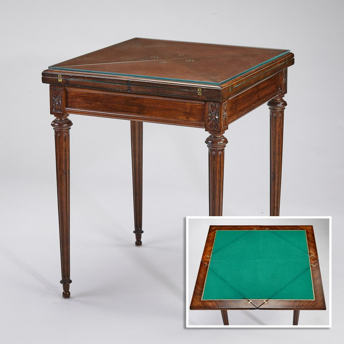 Sheraton style envelope folding games table (1 of 6)