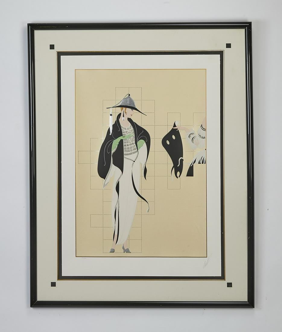 Erte pencil signed serigraph 'Haute Couture', 1987 (1 of 7)