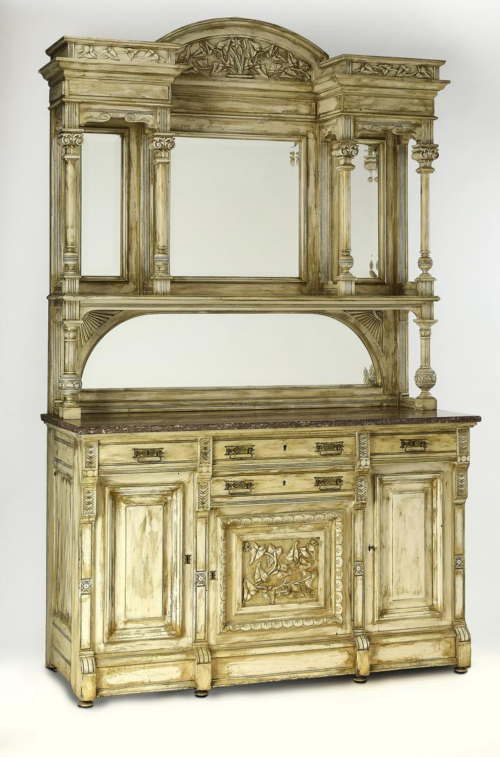 Early 20th c. French marble top buffet (1 of 5)